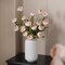 6 PCS Beige Artificial Peony Branches with Stems, 27” Faux Silk Peonies for Vase, Bulk Fake Flowers for DIY Bouquets, Wedding Centerpieces, Table Arrangements, Bridal Shower & Home Decor